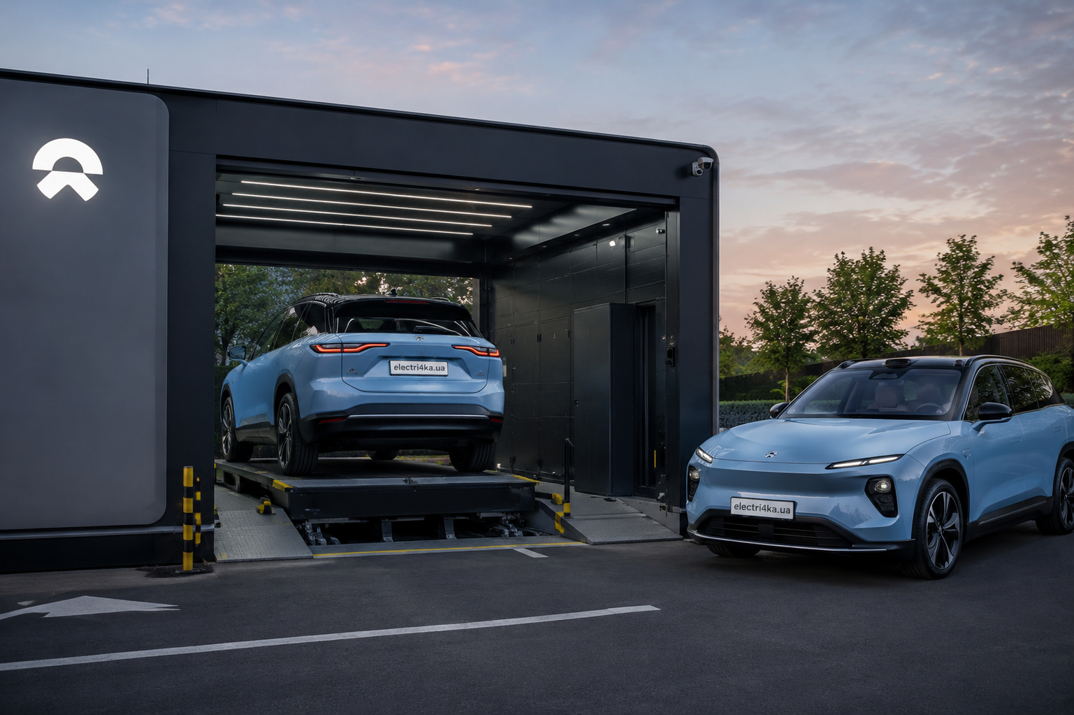 Заміна батареї NIO на станції Battery Swap: як це працює?